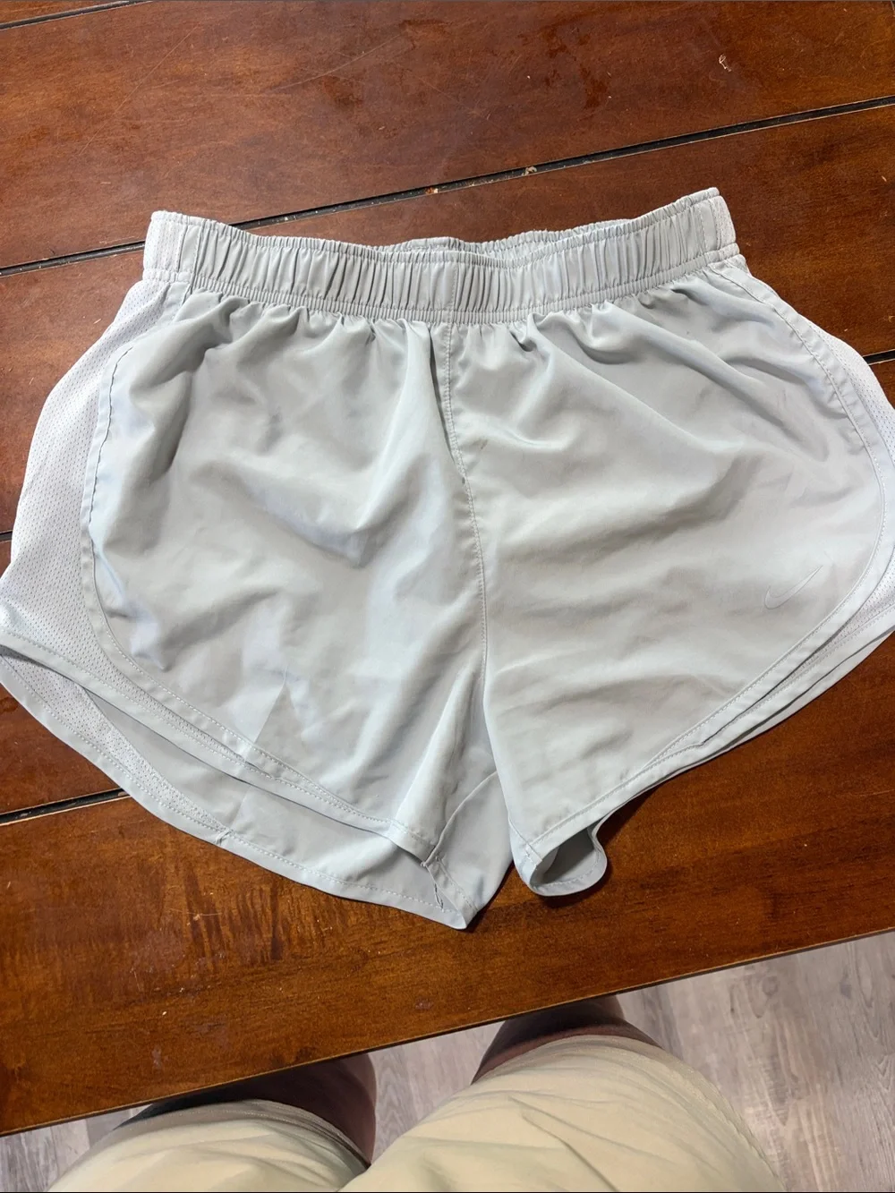 Nike Light Gray Women’s Athletic Running Shorts
